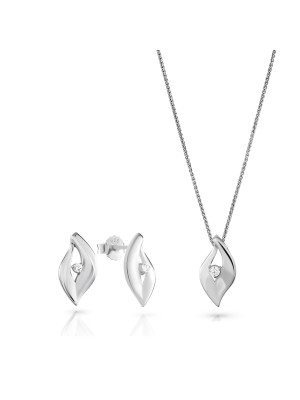 Milan Argent Set: Collier-Pendentif + Boucles d'oreilles SET-7519