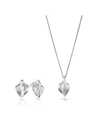 Anet Argent Set: Collier-Pendentif + Boucles d'oreilles SET-7520