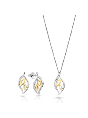 Charlotte Argent Set: Collier-Pendentif + Boucles d'oreilles SET-7523