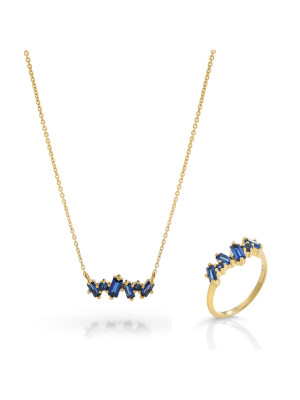 Novel Argent Set: Necklace + Ring SET-7534