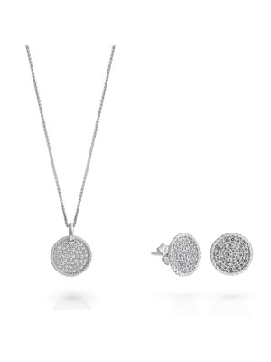 Bella Argent Set: Necklace + Earrings SET-7565