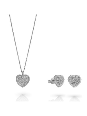 Elite Argent Set: Necklace + Earrings SET-7566