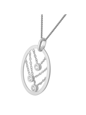 Argent Collier avec pendentif ZH-4360