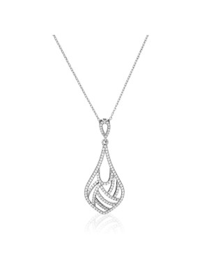 Argent Collier avec pendentif ZH-4843