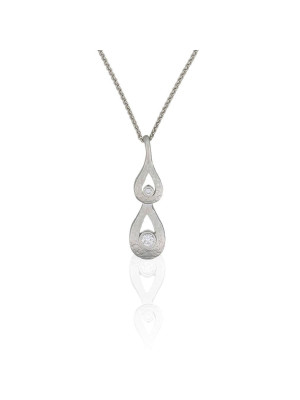 Argent Collier avec pendentif ZH-4867