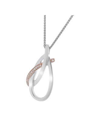 Alverta Argent Collier avec pendentif ZH-7232