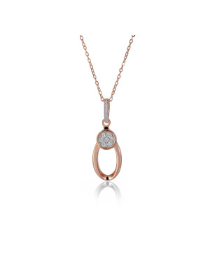 Ambra Argent Collier avec pendentif ZH-7439