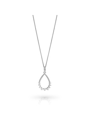 Petal Argent Collier avec pendentif ZH-7564