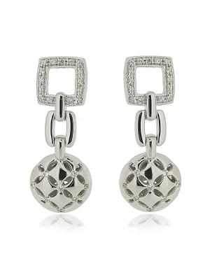 Argent Boucle d'oreille ZO-5800