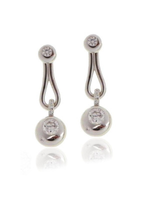 Argent Boucle d'oreille ZO-5857