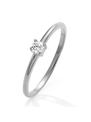 Solitaire Argent Bague ZR-7527