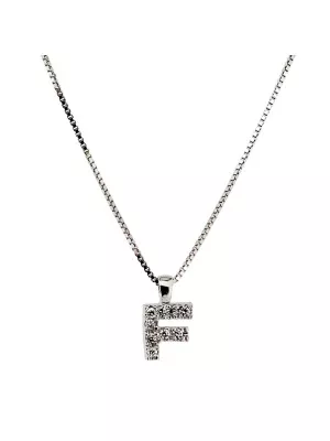 Argent Collier avec pendentif alphabet/F