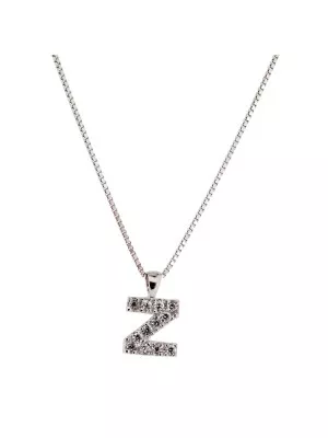 Argent Collier avec pendentif alphabet/Z