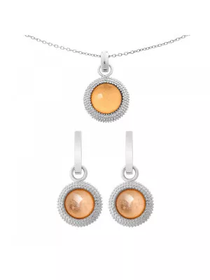 Argent Set: Collier-Pendentif + Boucles d'oreilles SET-6041/1