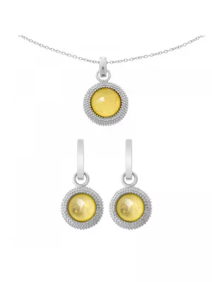 Argent Set: Collier-Pendentif + Boucles d'oreilles SET-6041/2