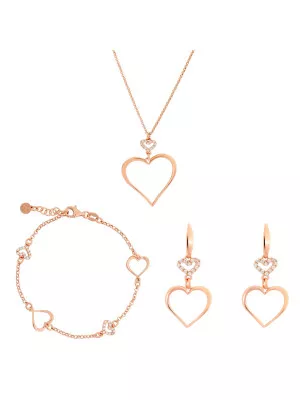 Alfina Argent Set: Collier + Bracelet + Boucles d'oreilles SET-7383