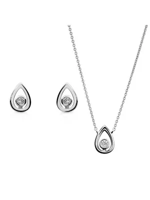 Ellie Argent Set: Necklace + Earrings SET-7485