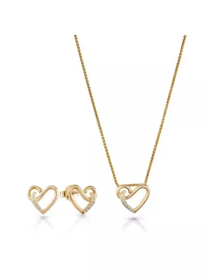 Ida Argent Set: Collier-Pendentif + Boucles d'oreilles SET-7521/G