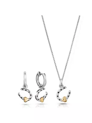 Aurora Argent Set: Collier-Pendentif + Boucles d'oreilles SET-7525