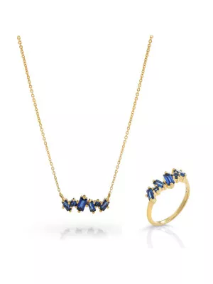 Novel Argent Set: Necklace + Ring SET-7534