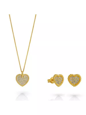 Elite Argent Set: Necklace + Earrings SET-7566/G