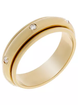 Or Jaune 18C Bague TRD-DA05/B/DJ