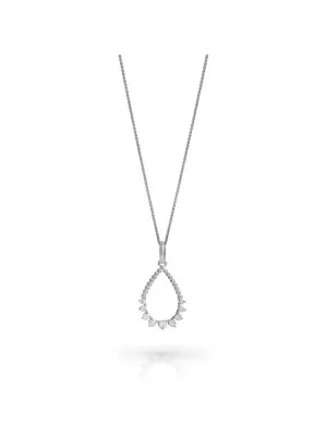 Petal Argent Collier avec pendentif ZH-7564