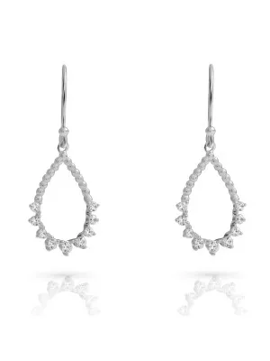 Petal Argent Boucle d'oreille ZO-7564