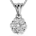 Edina Or blanc 18C Pendentif HD-4209