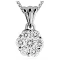 Edina Or blanc 18C Pendentif HD-4211