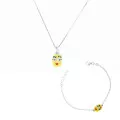 Minion Argent Set: Chaîne-Pendentif + Bracelet SET-7135/2