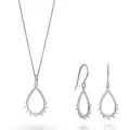 Petal Argent Set: Necklace + Earrings SET-7564