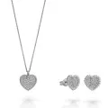 Elite Argent Set: Necklace + Earrings SET-7566