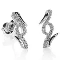 Cosima Or blanc 18C Puce d'oreille OD-5323