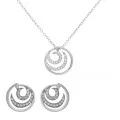 Elaine Argent Set: Collier-Pendentif + Boucles d'oreilles SET-7084