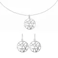 Amabella Argent Set: Collier-Pendentif + Boucles d'oreilles SET-7098