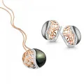 Unari Argent Set: Collier-Pendentif + Boucles d'oreilles SET-7112