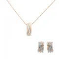 Joline Argent Set: Collier-Pendentif + Boucles d'oreilles SET-7118