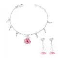 Cute Argent Set: Bracelet + boucle d'oreille SET-7133