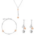 Lorelei Argent Set: Collier + Bracelet + Boucles d'oreilles SET-7386