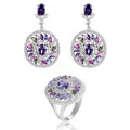 Enya  Argent Set: Earrings + Ring SET-7428