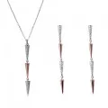 Aada Argent Set: Necklace + Earrings SET-7433