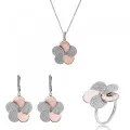 Fioni Argent Set: Necklace + Earrings + Ring SET-7452