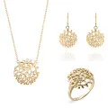 Flavie Argent Set: Necklace + Earrings + Ring SET-7502/G