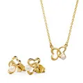 Lili Argent Set: Collier-Pendentif + Boucles d'oreilles SET-7513/G