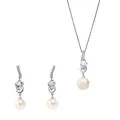 Clara Argent Set: Collier-Pendentif + Boucles d'oreilles SET-7515