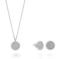 Bella Argent Set: Necklace + Earrings SET-7565