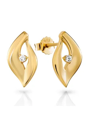Orphelia® 'Milan' Women's Sterling Silver Stud Earrings - Gold ZO-7519/G