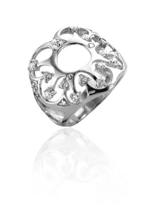 Orphelia® Women's Sterling Silver Ring - Silver R-4350-RP