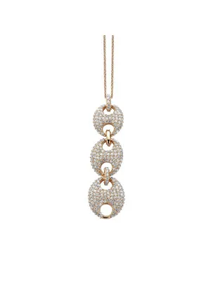 Argent Collier avec pendentif PEN-2065-ROSE
